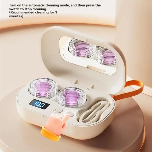 Ultrasonic Contact Lens Cleaner Rechargeable