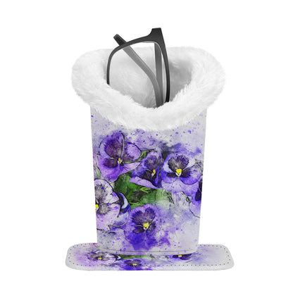 Eyeglasses Holder with Soft Furry Lining and Magnetic Base