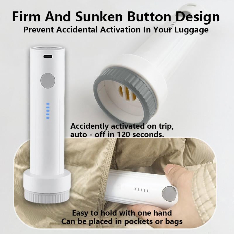 Cordless Travel Vacuum Storage Compression Bag Set