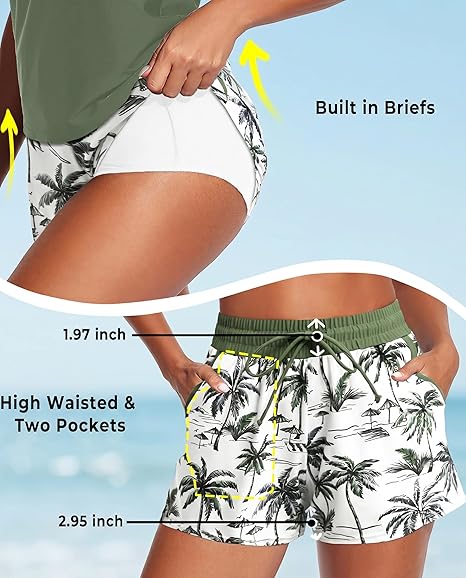 3 Piece Tankini with Shorts