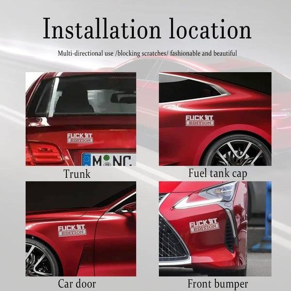 FUCK IT Edition Emblem/Old Man Edition Car Emblem