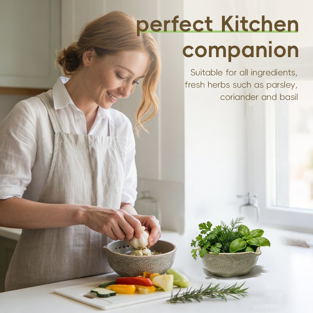 🌿Handmade Garlic Grater x Herb Bowl