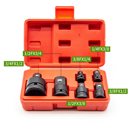 6-Piece Impact Socket Adapter Set | Cr-V Steel SAE Adapter Conversion Kit