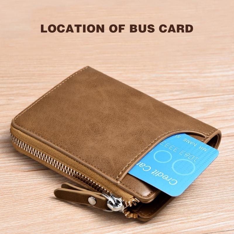 Men Wallet Zipper  Purse ( RFID PROTECTED )