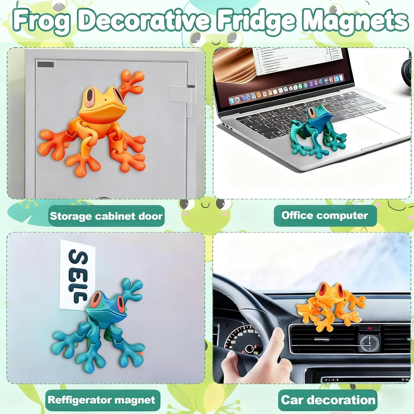 🐸 3D Printed Magnetic Frog | Articulated Fidget Toy & Decor