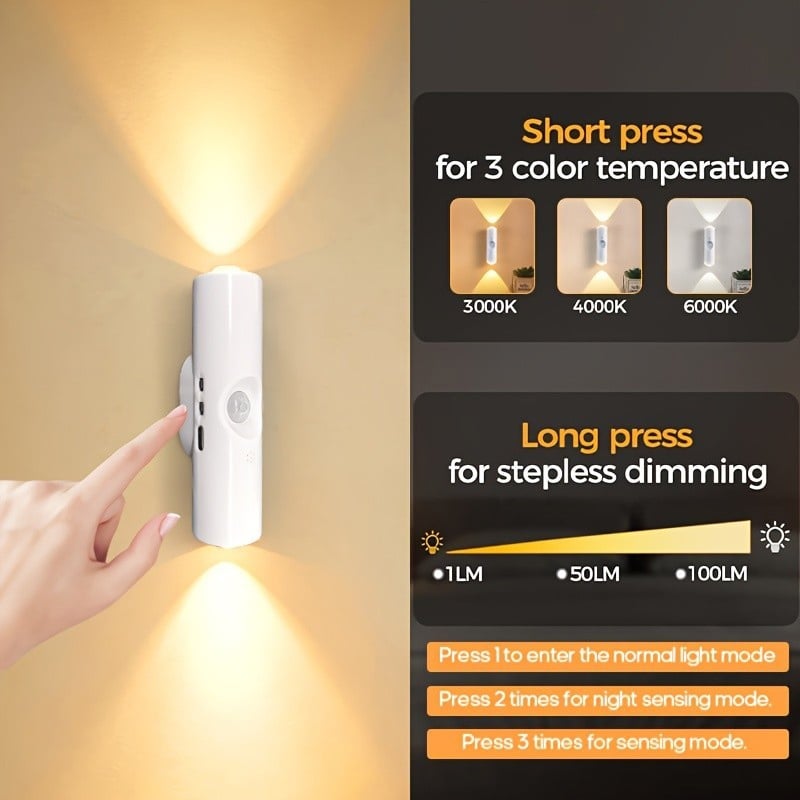 🔥Rechargeable Smart LED Motion Sensor Ambient Light