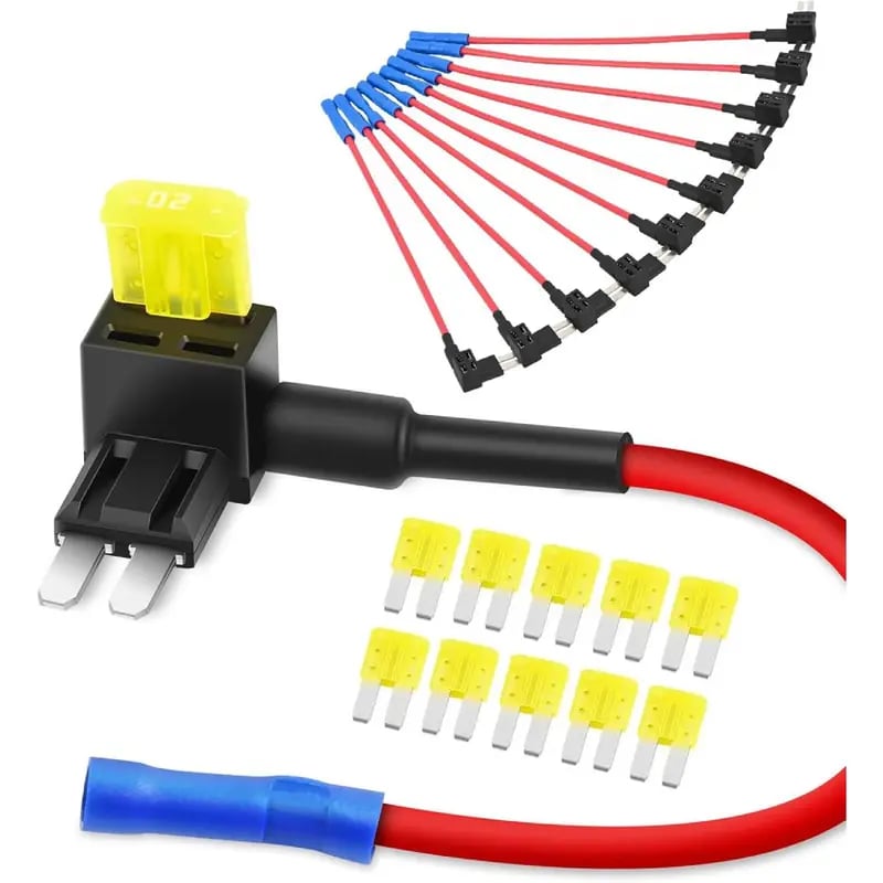 12V Add-A-Circuit Fuse Tap Kit ⚡🚗 4 Types in One Pack