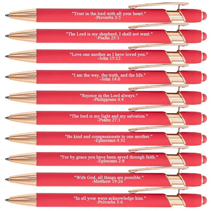 Bible Verse Ballpoint Pen Set (10PCS)