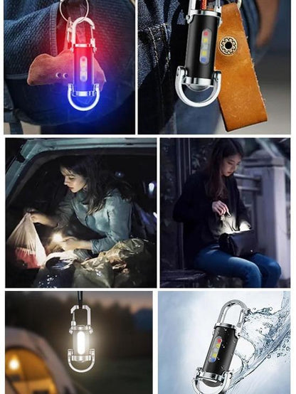 🔦✨Rechargeable Mini Keychain Flashlight - 800 Lumens, 6 Modes, Perfect for Outdoor Adventures, Work, and Emergencies