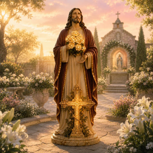 💛 Blessed Light of Jesus Garden Sculpture