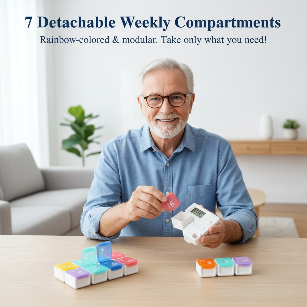 7-Day Smart Pill Organizer with Alarm