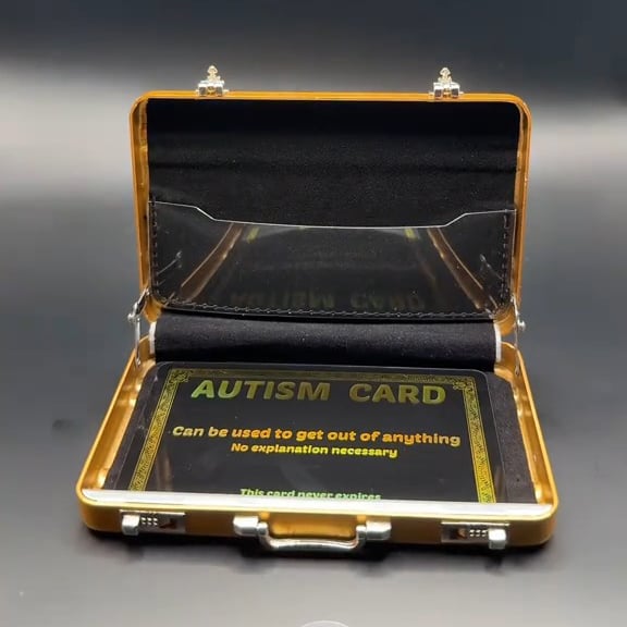 Funny Autism Excuse Card