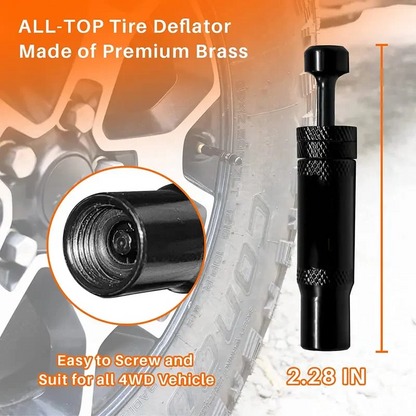 Adjustable Auto-Stop Air-Down Deflator, 10-30 PSI, 4PCS