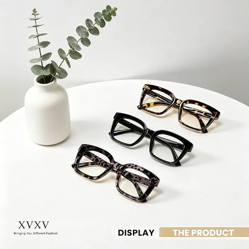 🔥Hot Sale-✨👓3 Pack Tortoiseshell Reading Glasses – Blue Light Blocking Oversized Square Readers