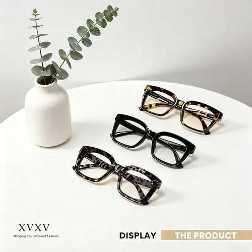 🔥Hot Sale-✨👓3 Pack Tortoiseshell Reading Glasses – Blue Light Blocking Oversized Square Readers