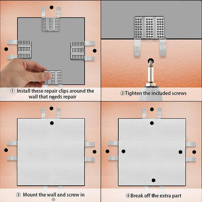 ⏰ Stainless Steel Drywall Patch Repair Clips