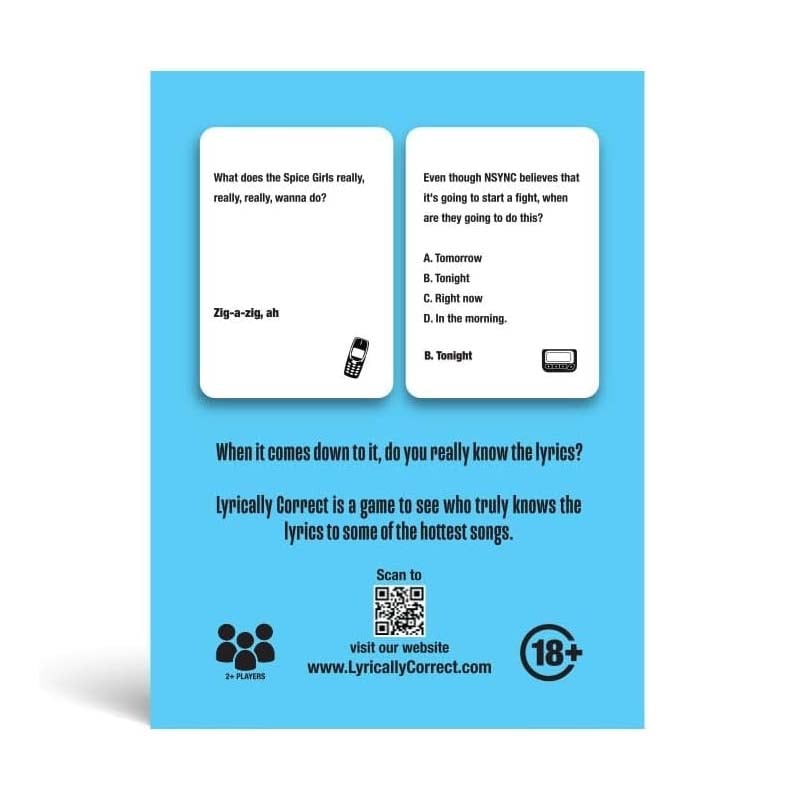 🎶Lyrically Correct Pop Quiz 90s & 2000s Edition Music Trivia Game