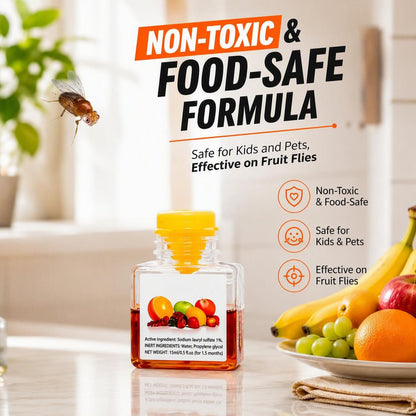 LAST DAY BUY 2 GET 1 FREE🔥Ultra-Strong Fruit Fly Trap - User Friendly (Up to 3 Weeks per Bottle)