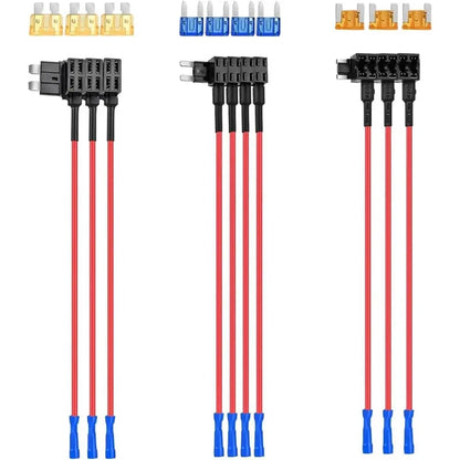 12V Add-A-Circuit Fuse Tap Kit ⚡🚗 4 Types in One Pack