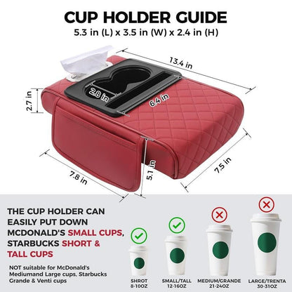 ⏰Final 3 Hours: Only ＄33.99🎉Multifunctional PU Leather Car Armrest Box Mat