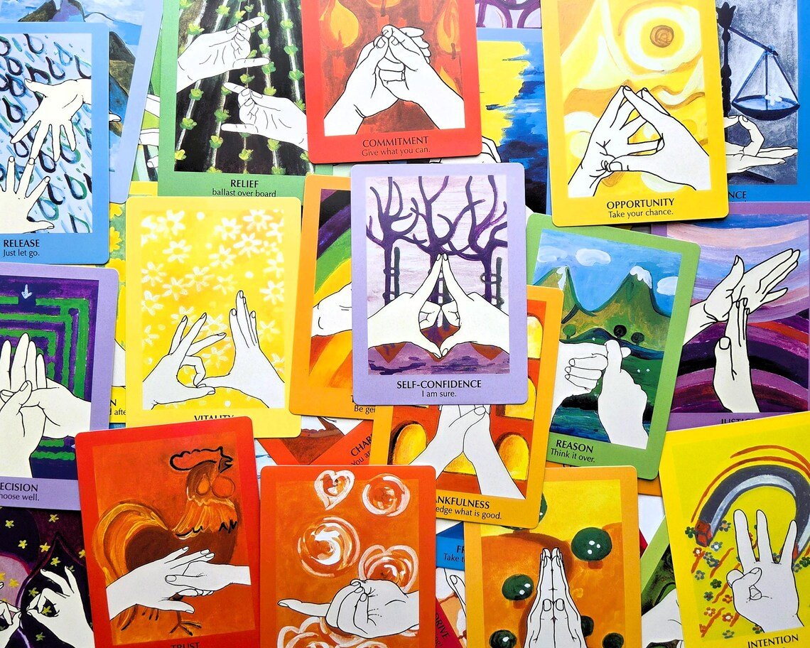 🙌MUDRA Cards for Body, Mind ad Spirit: The Handy Course in Yoga Spiritual Meditation Accessories
