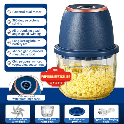 🔥HOT SALE 50% OFF🔥Cordless Multifunctional Mini Electric Garlic Chopper