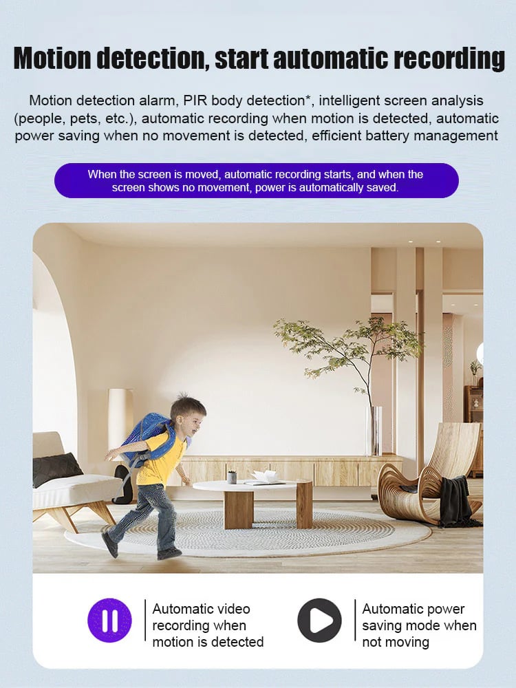 [Hidden Camera 1080P HD night vision]No WIFI or electricity required💯Tiny and installs in 1 second ⚠️Remote real-time viewing