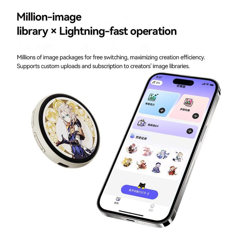 🔥Digital Badge Photo Video GIF Display Screen Pins Pixel Touchscreen Lightweight 500mAh