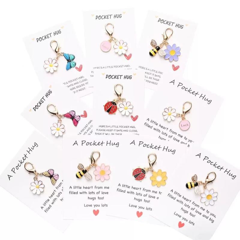 ✨Crafted by Hand-10 Sets Hug Favors(🦋Butterfly, Ladybird, Flower, Bee)