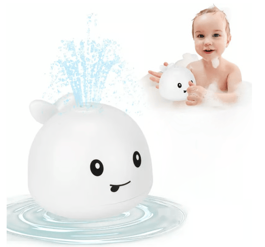 Water-Activated Glowing Whale Sprayer Toy | Baby Bath & Pool Fountain Sprinkler for 1 2 3 Year Old Kids | Toddler Gift for 1st Birthday