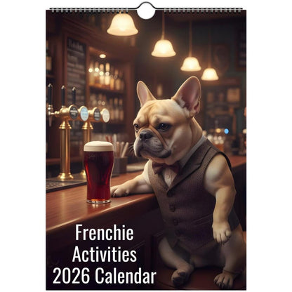 French bulldog Calendar 2026 - Daily Activities