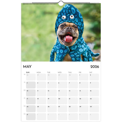 Funny Frenchies 2026 Wall Calendar, French Bulldog Lovers Gift