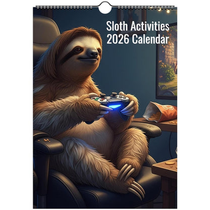 Sloth Calendar 2026 - Daily Activities