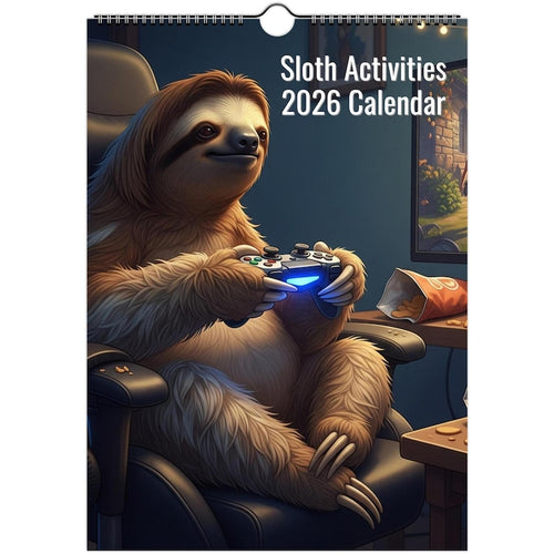 Sloth Calendar 2026 - Daily Activities