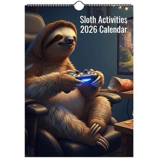 Sloth Calendar 2026 - Daily Activities