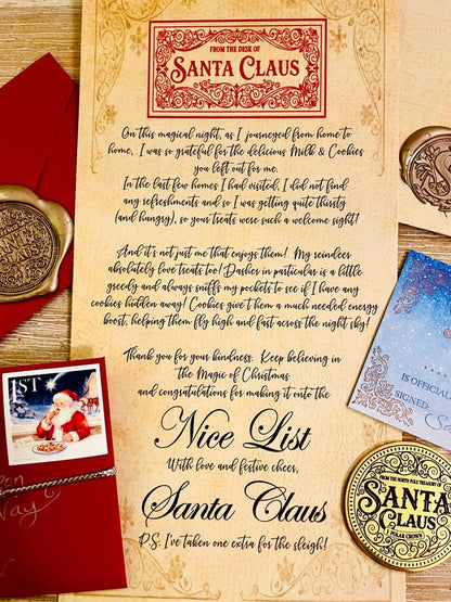 🎄🎅Santa Gold Coin ‘THANK YOU For The Milk & Cookies’!