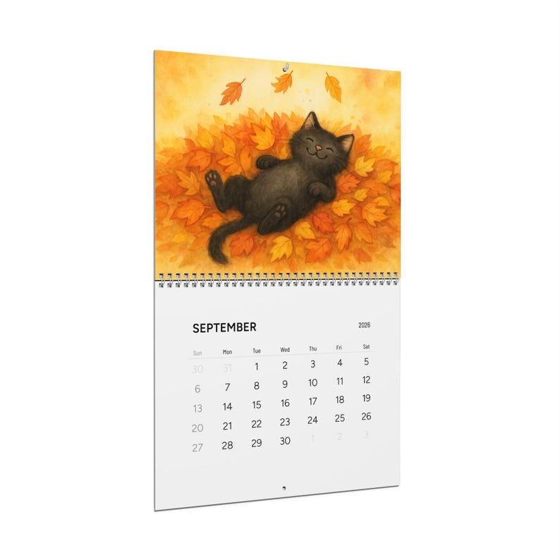 Funny Black Cat Holiday Calendar 2026