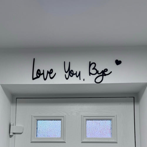 🌲2026 NEW YEAR Special Price🔥Bye Love You Wooden Script Sign Hallway Home Door