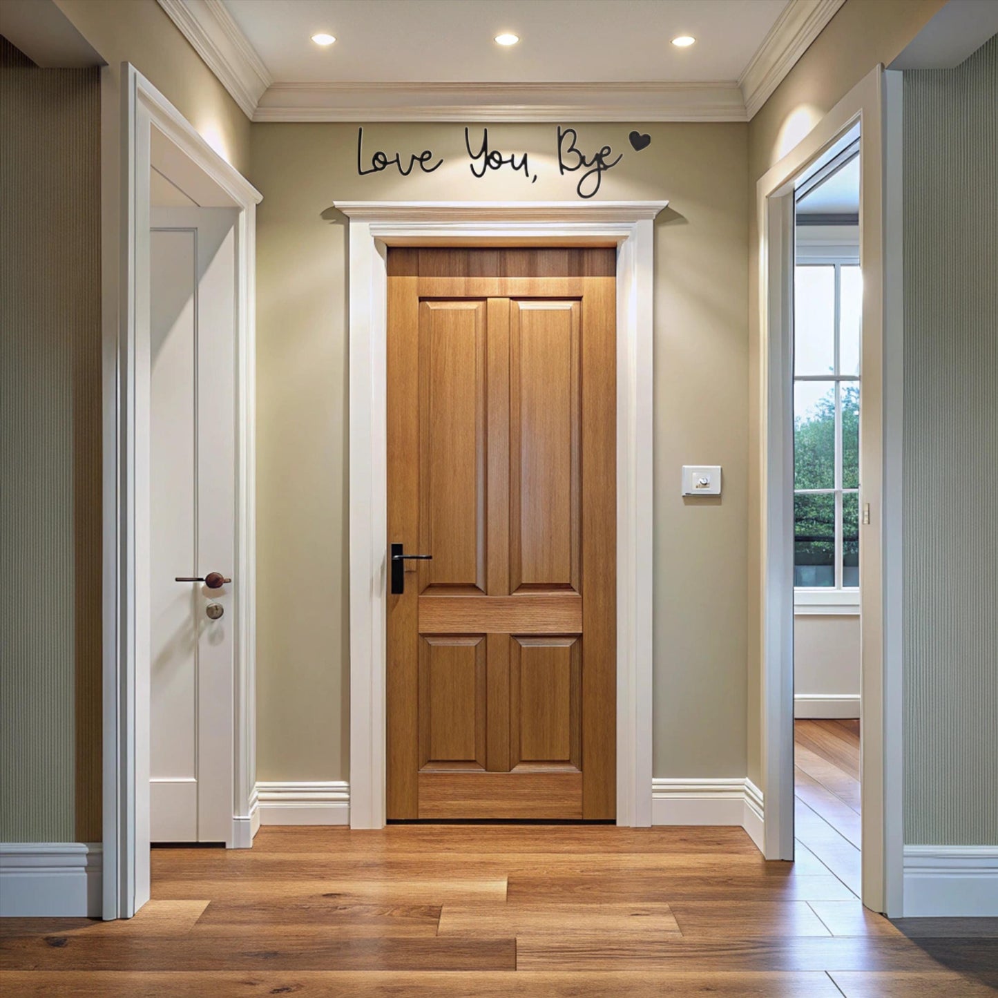 🌲2026 NEW YEAR Special Price🔥Bye Love You Wooden Script Sign Hallway Home Door