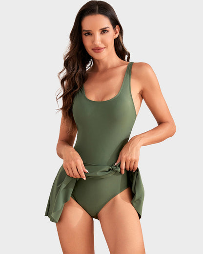 👙Last Day Special Price!!💃Women's One Piece Tummy Control Tie Knot Swimsuit