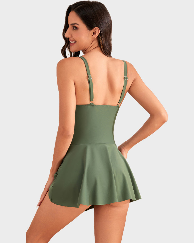 👙Last Day Special Price!!💃Women's One Piece Tummy Control Tie Knot Swimsuit