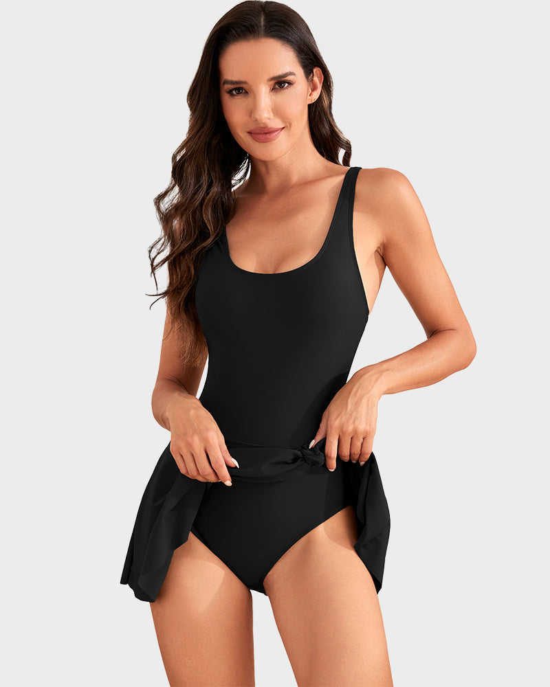👙Last Day Special Price!!💃Women's One Piece Tummy Control Tie Knot Swimsuit