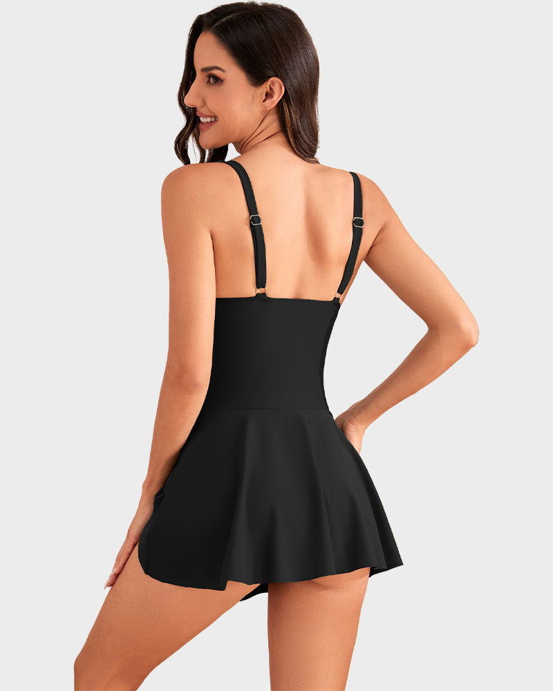 👙Last Day Special Price!!💃Women's One Piece Tummy Control Tie Knot Swimsuit