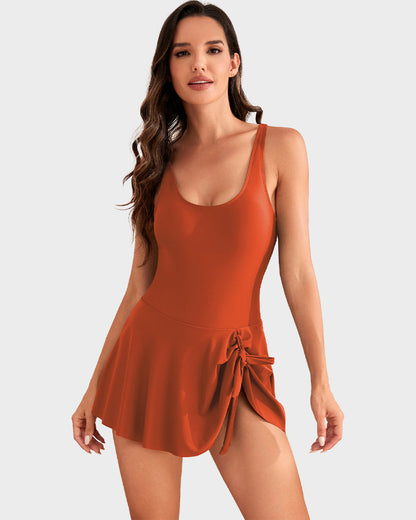 👙Last Day Special Price!!💃Women's One Piece Tummy Control Tie Knot Swimsuit