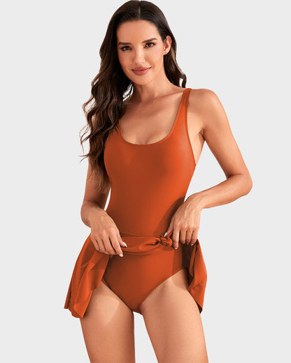👙Last Day Special Price!!💃Women's One Piece Tummy Control Tie Knot Swimsuit