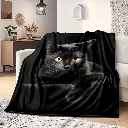 Black Cat Cuddly Blanket