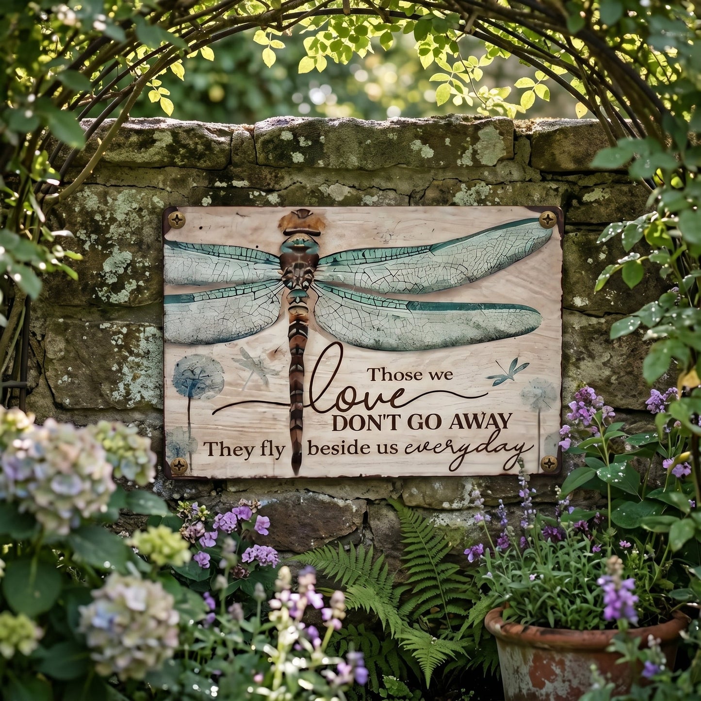 🕊️💛Dragonfly Memorial Plaque – Sympathy Gift