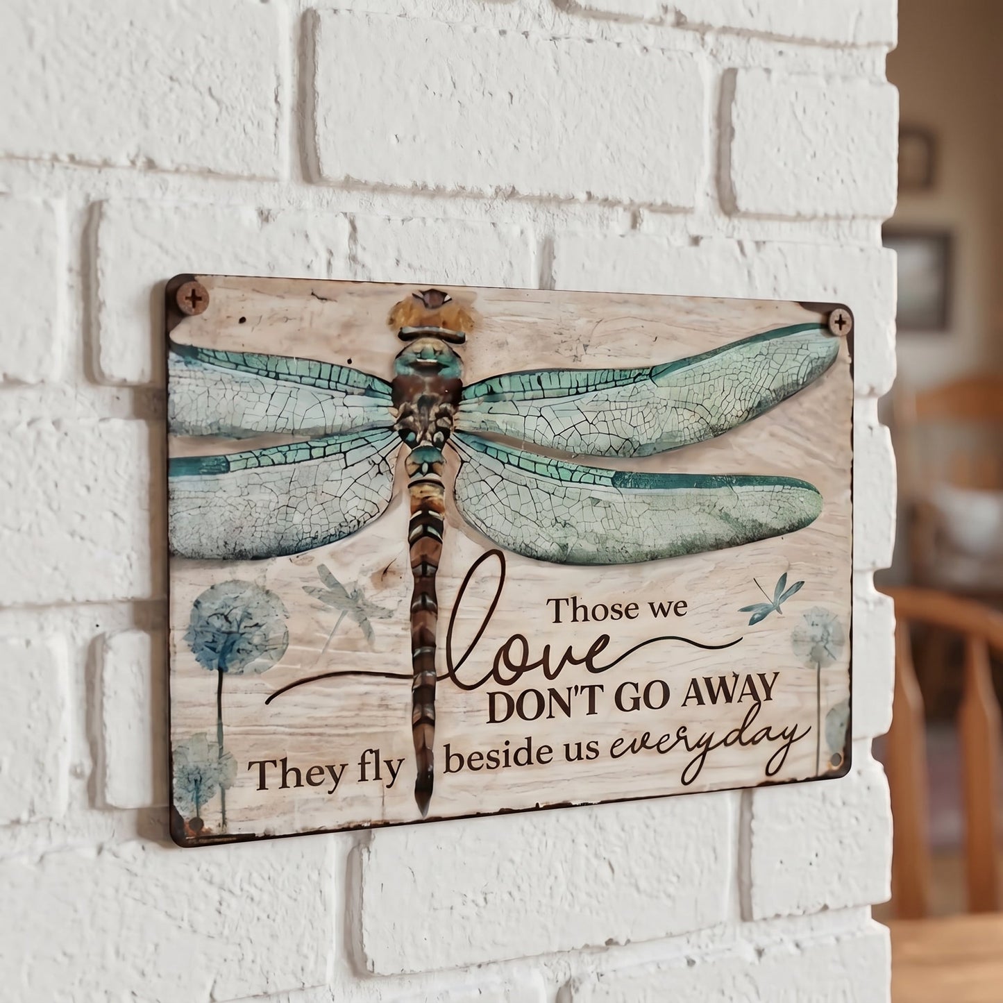 🕊️💛Dragonfly Memorial Plaque – Sympathy Gift