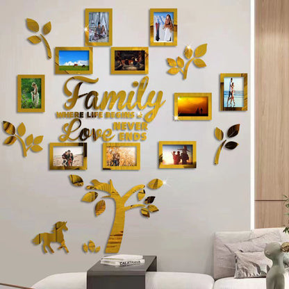 ⏰3D Family Tree Photo Frame Wall Sticker