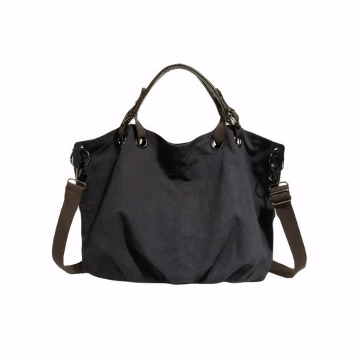 Vintage Canvas Tote Bag for Women Large Capacity Commuter Crossbody Handbag